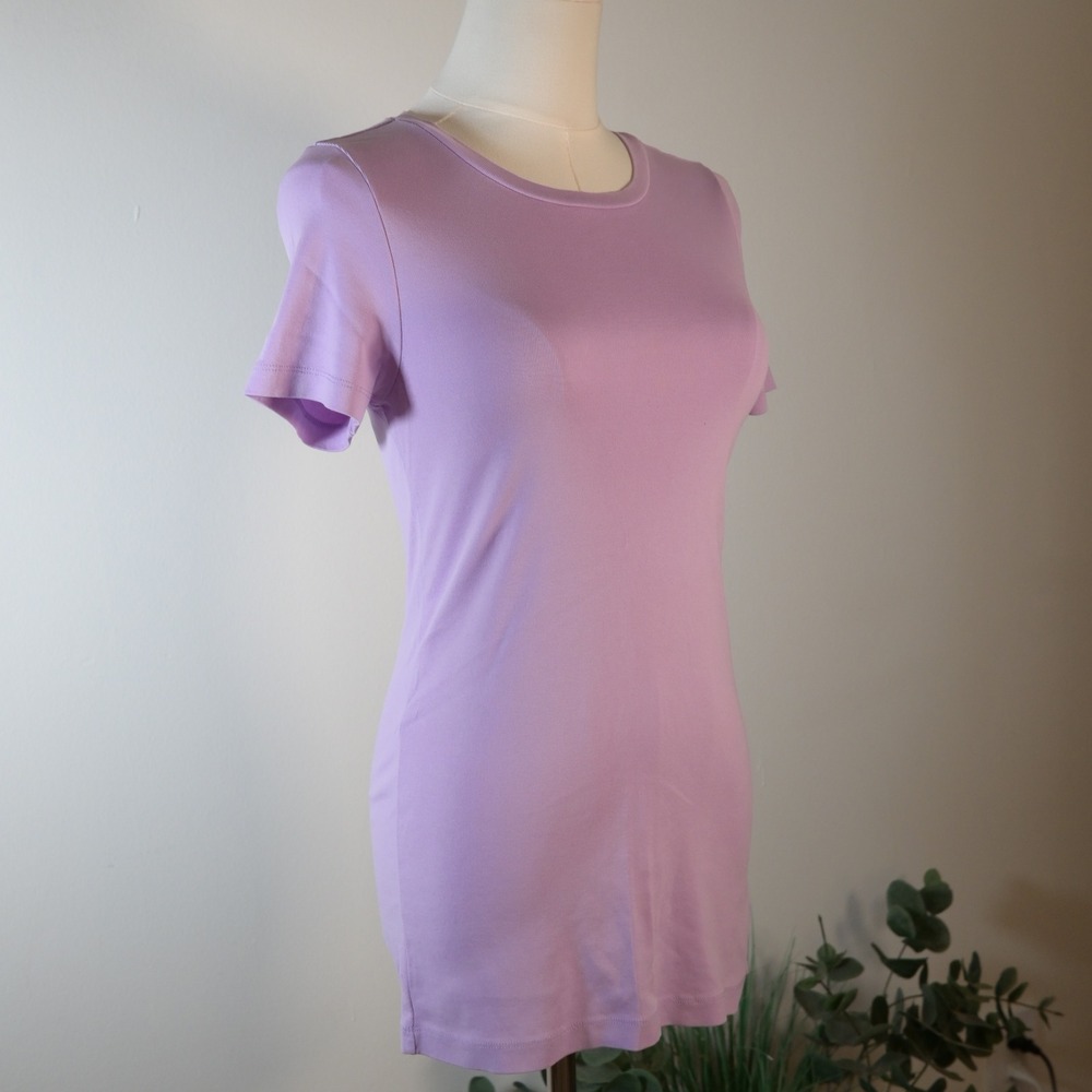 J.Crew Perfect Fit Tee Lavender Purple Cotton Short Sleeve Crew Neck T-Shirt L
